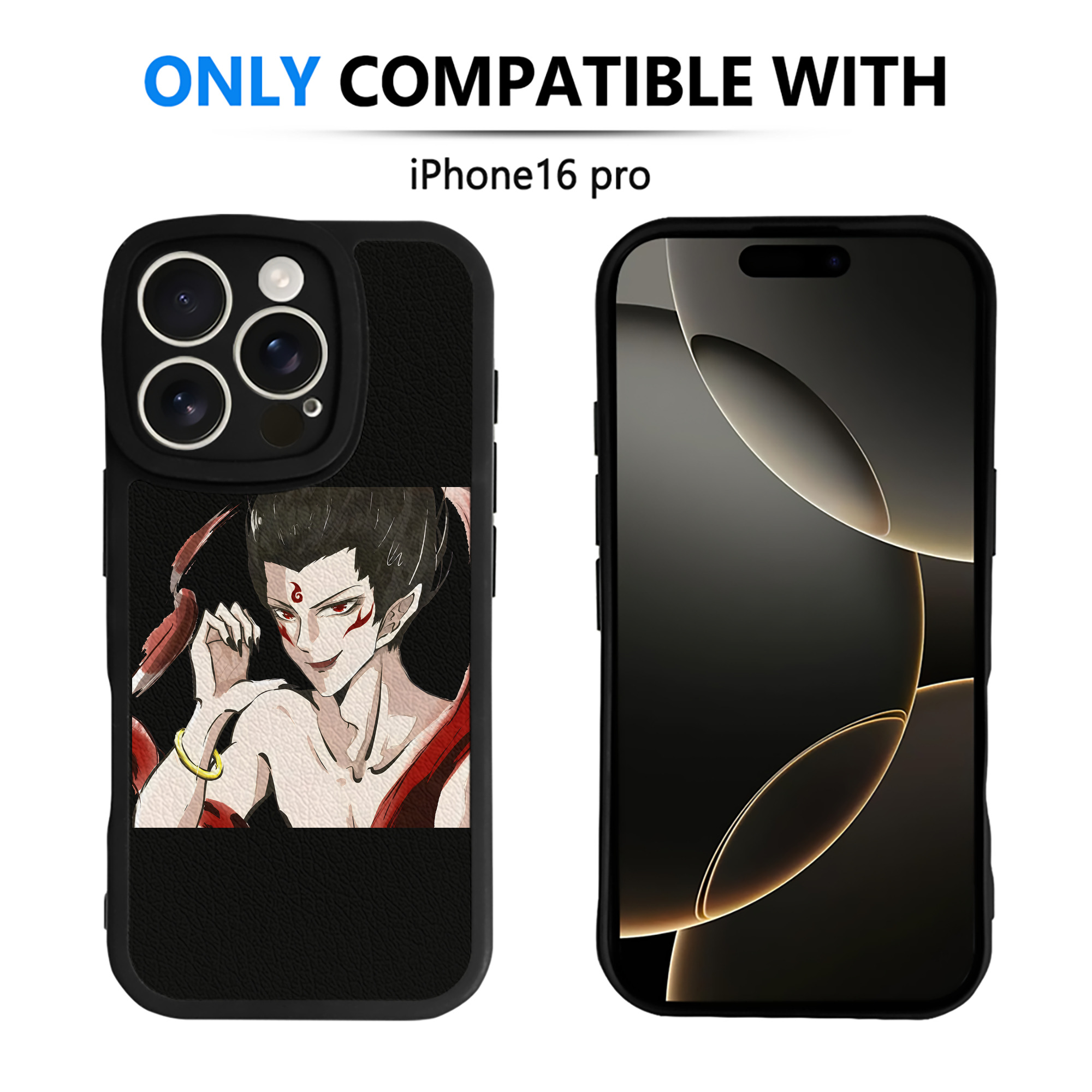 （画像用） Ne Zha 2 ナタ 魔童の大暴れ 【iPhone 16シリーズ対応】シリコンスマホケース（レザー調） 材質：シリコン